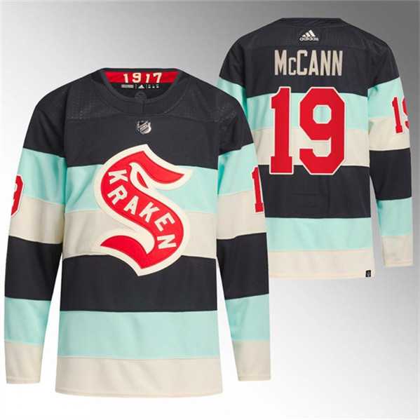 Mens Seattle Kraken #19 Jared McCann Deep Sea Blue 2024 Winter Classic Primegreen Stitched Jersey Dzhi->seattle kraken->NHL Jersey